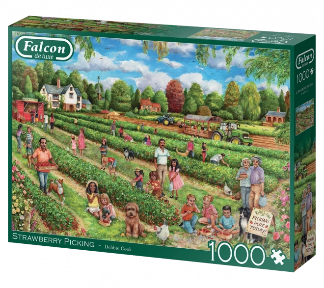 Puzzle Zbieranie truskawek 1000 kawałków