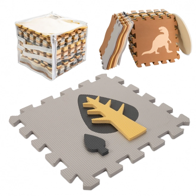 Piankowe puzzle z dinozaurami i kojcem - 36 części