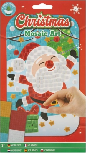 Mozaikowy obrazek Boże Narodzenie – Mikołaj 14 × 23 cm GRAFIX