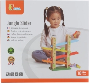 Drewniana zjeżdżalnia dla zwierzątek Jungle Slider