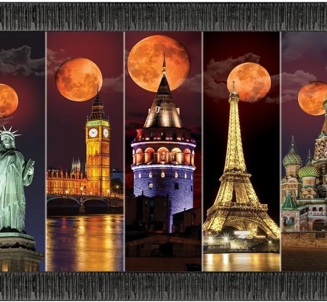 Puzzle z ramką i klejem 3w1 Krwawy Księżyc 1000 elementów