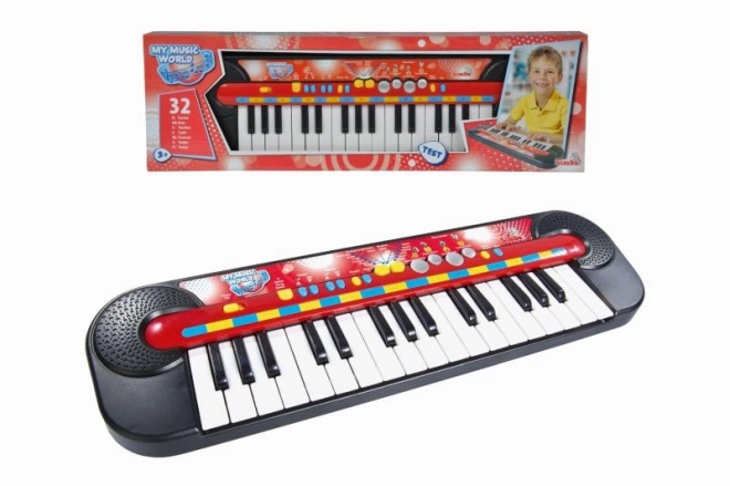 Pianino, 32 klawisze, 45 x 13 cm, na baterie