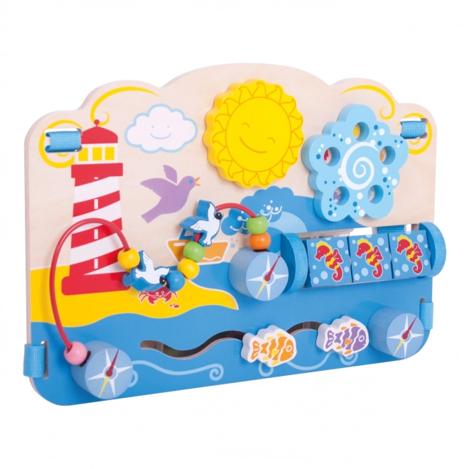 Bigjigs Baby Drewniana motorowa deska morze