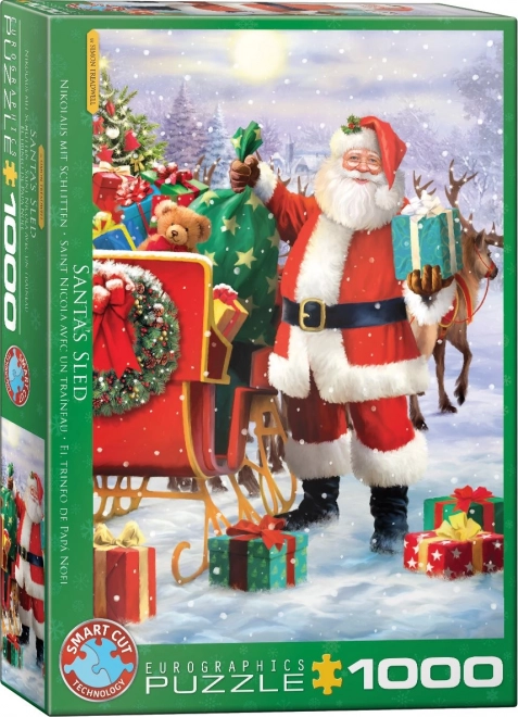 Puzzle Sanie Świętego Mikołaja 1000 elementów