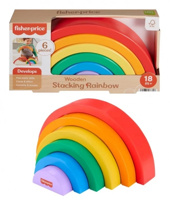 Drewniana składana tęcza Fisher-Price dla dzieci