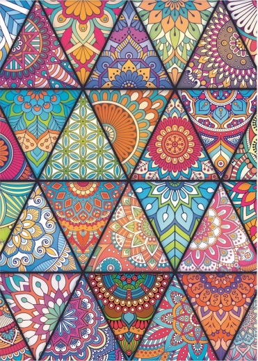 Uspokajające mandalowe i geometryczne wzory