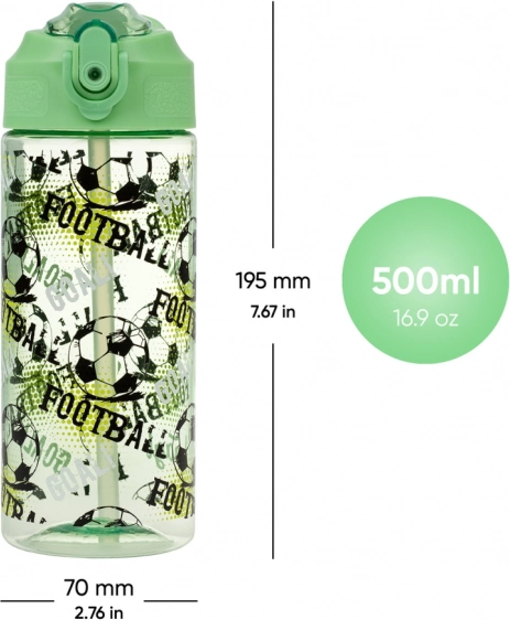 Tritanowa butelka ze słomką do picia Football 500 ml