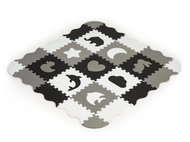ECOTOYS Puzzle piankowe Zwierzęta i kształty czarno-białe SX z brzegiem