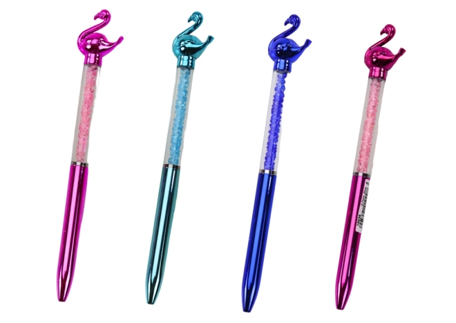 Długopis Flamingo Diamonds z niebieskim wkładem 0,7 mm Mix