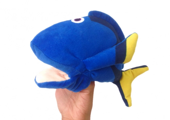 Maskot pluszowy ryba Niebieska pacynka 25 cm