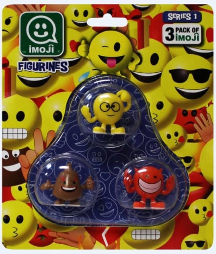 Imoji zestaw 3 figurek – mix emotikonów