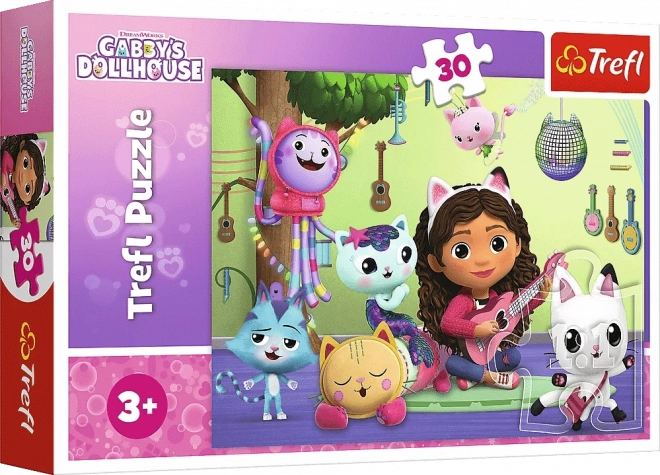 Puzzle 30 kawałków Gabi i jej uroczy domek, Domek Kota Gabi