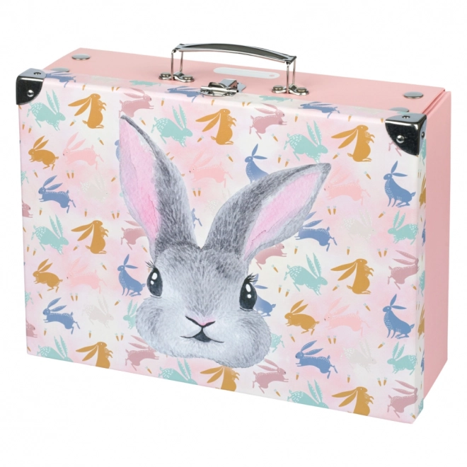 BAAGL Składany szkolny kuferek Bunny z okuciami