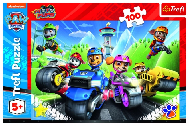Puzzle 100 elementów Psi Patrol na motocyklach