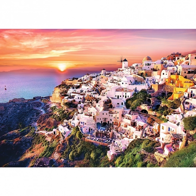 Puzzle Santorini Zachód Słońca 1000 Elementów