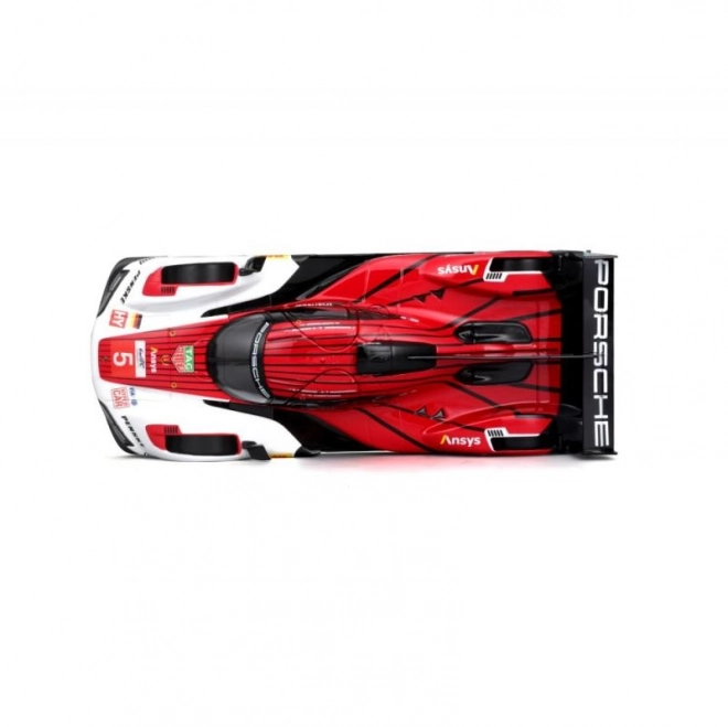 Bburago 1:24 Wyścigowy - Porsche 963 - Biały/Czerwony #5