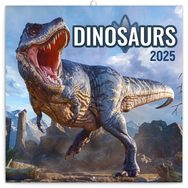 NOTIQUE Kalendarz Notatnikowy Dinozaury 2025, 30 x 30 cm