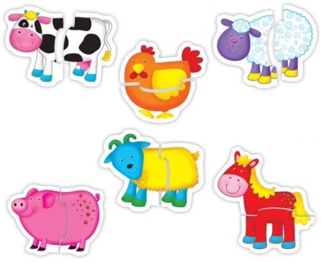 GALT Baby puzzle Farma 6x2 elementy