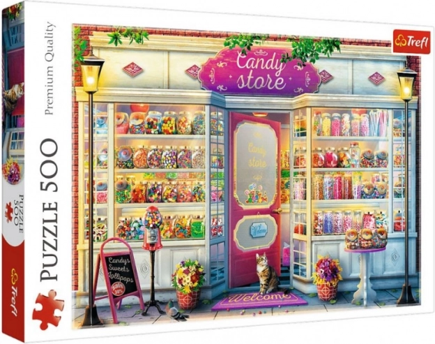 Puzzle 500 elementów – sklepik ze słodyczami