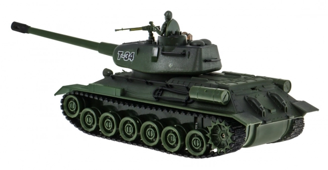 Zdalnie sterowane 2 czołgi T-34 vs. Tygrys dla dzieci 3+ Strzelające modele 1:28 + Wielka bitwa czołgowa + Efekty świetlne i dźwiękowe