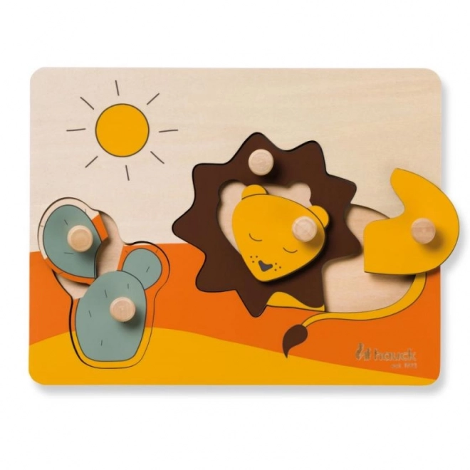 Drewniane puzzle - Lew