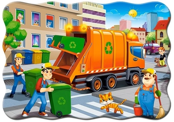 Puzzle dla dzieci Śmieciarka
