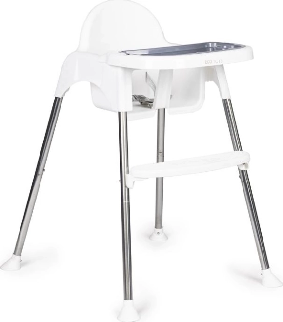 ECOTOYS Krzesełko do karmienia 2w1 biała