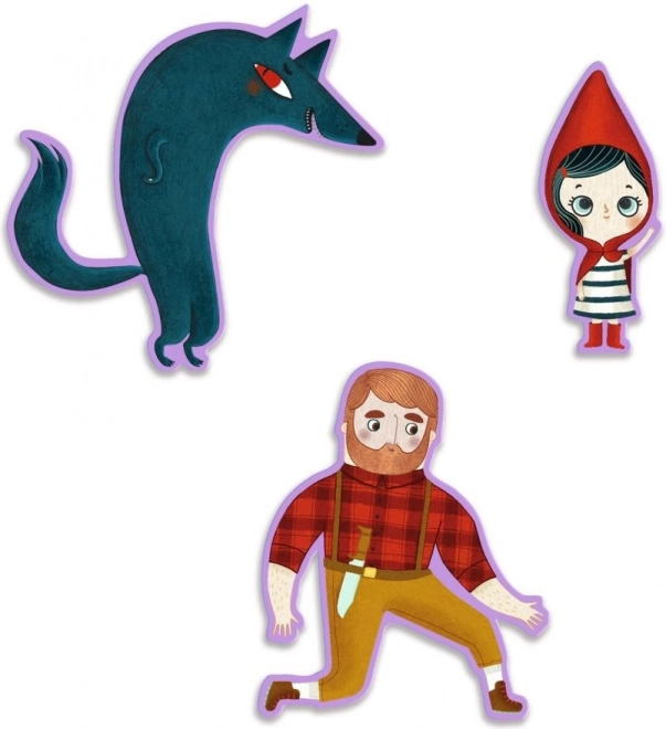 Puzzle z opowieścią Czerwony Kapturek 35 elementów