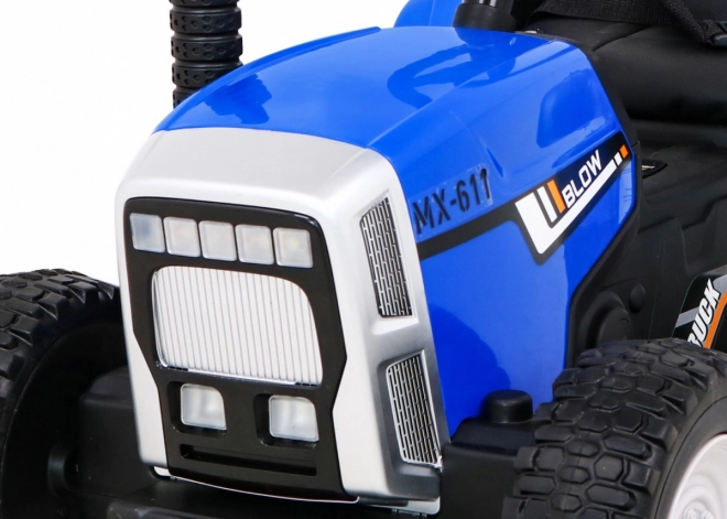 Dziecięcy traktor z przyczepą niebieski