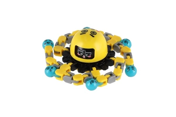 Żyroskop spinner mechaniczny plastikowy 7cm świecący w ciemności 3 kolory na karcie 12 sztuk w pudełku