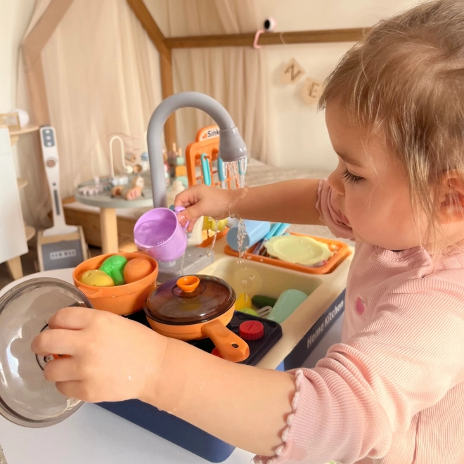 Kuchenka dla dzieci 2w1 z umywalką i kuchenką
