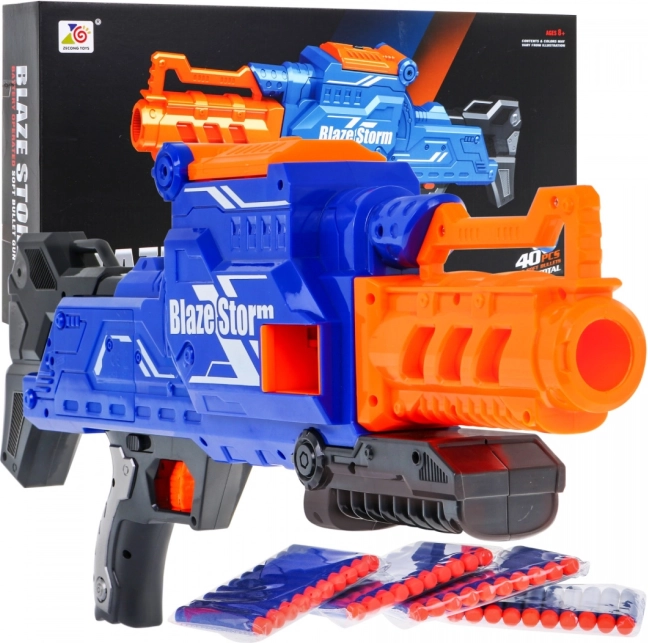 automatyczny pistolet dla dzieci Blaze Storm 8+ z 40 piankowymi nabojami