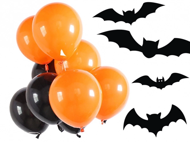 Halloween balony czarne i pomarańczowe 20 szt.
