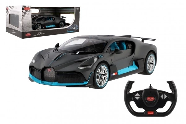 Auto RC Bugatti Divo szare plast 32cm 2,4GHz na zdal. sterowanie na baterie w pudełku 43x18x25cm