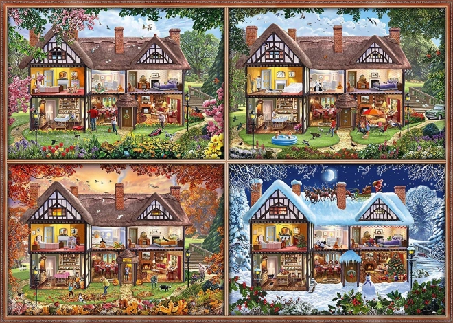 Puzzle Chatka w porach roku 2000 elementów