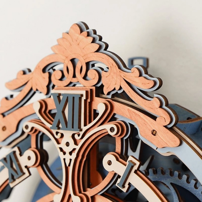 RoboTime 3D drewniane mechaniczne puzzle - Zegar ścienny