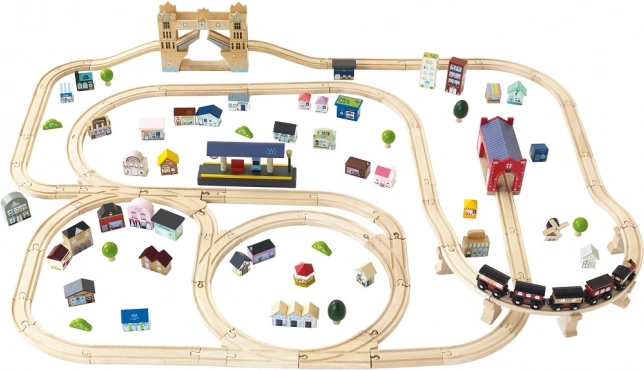 Le Toy Van drewniana kolejka City z londyńskim mostem