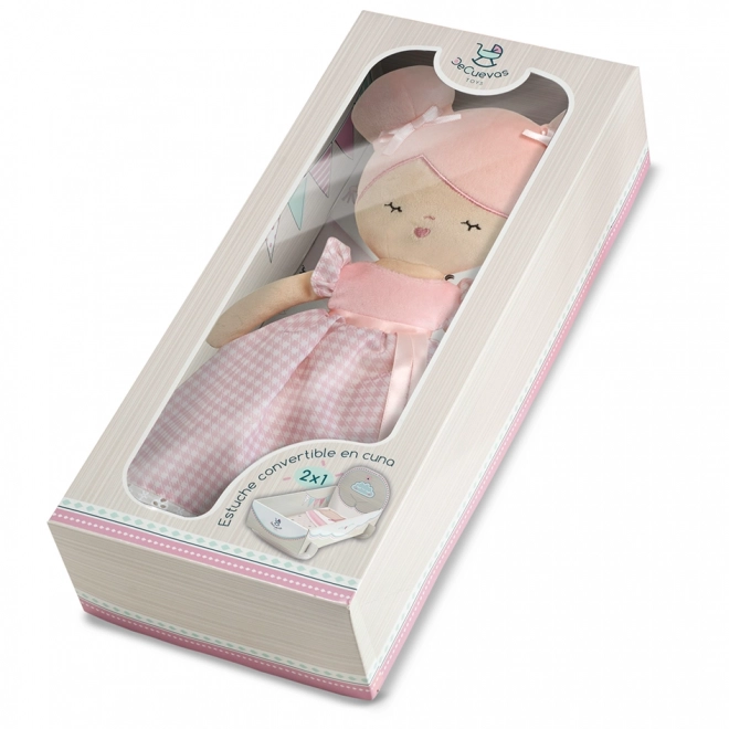 DeCuevas 20046 Pluszowa lalka NIZA - 36 cm z kołyską