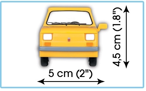 Zestaw konstrukcyjny 71 elementów Polski Fiat 126P
