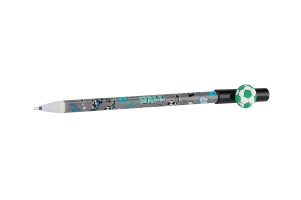 Gumowe pióro/piłka gumowa do piłki nożnej 16 cm plast 6 kolorów 36 sztuk w pudełku
