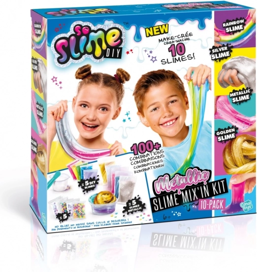 Metaliczny zestaw So Slime do tworzenia slime 10 szt.
