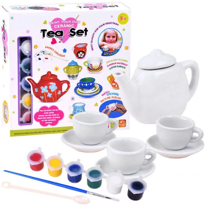 Ceramiczny serwis do herbaty do malowania – zrób to sam