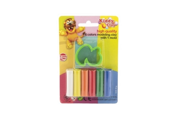 Modelina/Plastelina NARA 50g 6 szt. z foremka 4 rodzaje na kartonie 9,5x14cm