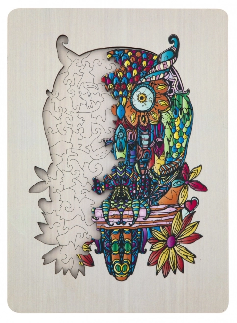 Konturowe puzzle sowa