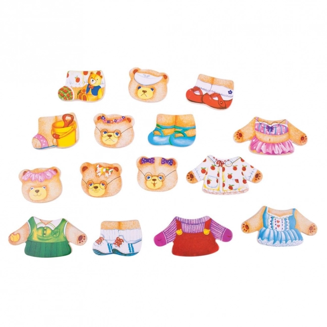 Bigjigs Toys Ubieranka puzzle Rodzina Niedźwiedzi