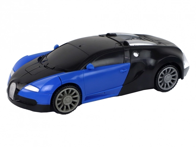 2 w 1 Niebieskie Efekty Świetlne Bugatti Samochód-Robot