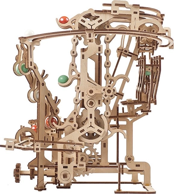 Ugears 3D drewniane puzzle mechaniczne Tor kulkowy łańcuchowy