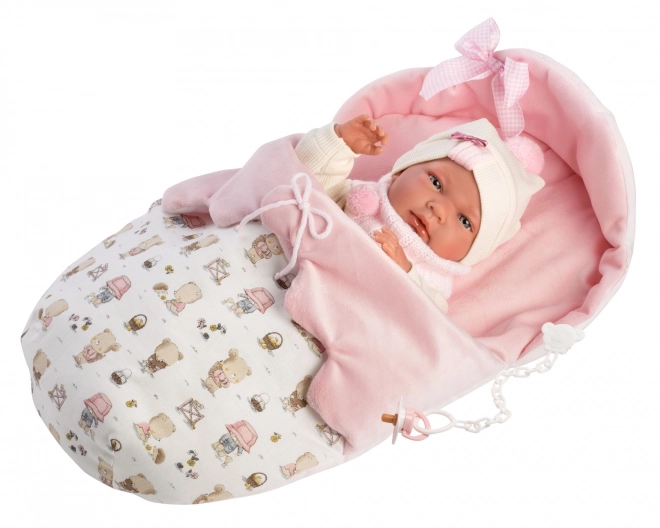Llorens 73884 NOWORODEK DZIEWCZYNKA - realistyczna lalka niemowlak z winylowym ciałem - 40 cm