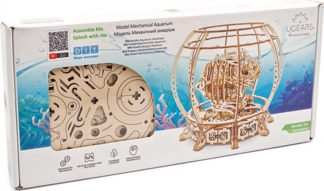 Ugears 3D drewniane mechaniczne puzzle Mechaniczne akwarium
