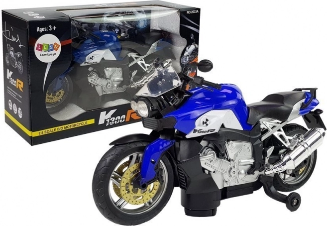 Elektryczny dziecięcy motocykl niebieski